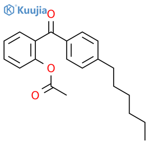 2-Acetoxy-4'-hexylbenzophenone structure