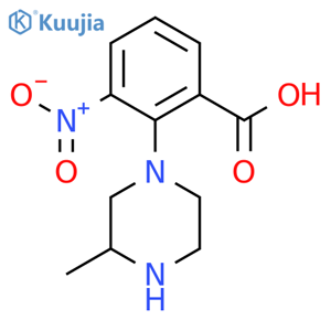 Benzoic acid,2-(3-methyl-1-piperazinyl)-3-nitro- structure