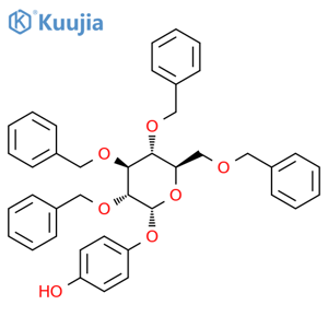 4-Hydroxyphenyl 2,3,4,6-tetrakis-O-(phenylmethyl)-α-D-glucopyranoside structure