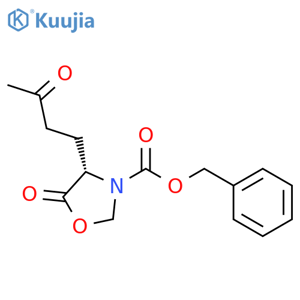 (S)-3-Benzyloxycarbonyl-4-(3-oxobutyl)-5-oxazilidinone structure