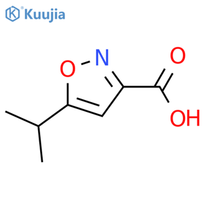 5-(propan-2-yl)-1,2-oxazole-3-carboxylic acid structure