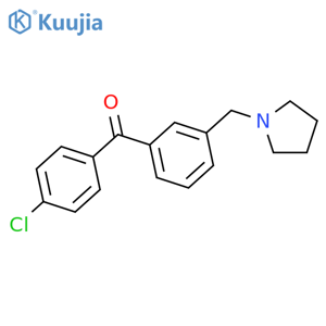 4'-chloro-3-pyrrolidinomethyl benzophenone structure