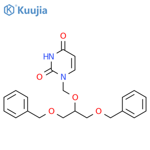 2,4(1H,3H)-Pyrimidinedione, 1-[[2-(phenylmethoxy)-1-[(phenylmethoxy)methyl]ethoxy]methyl]- structure