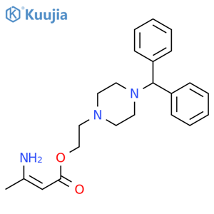 2-Butenoic acid, 3-amino-, 2-[4-(diphenylmethyl)-1-piperazinyl]ethylester structure