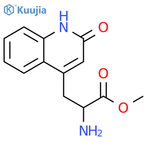 methyl 2-amino-3-(2-oxo-1H-quinolin-4-yl)propanoate structure