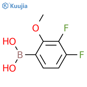 (3,4-Difluoro-2-methoxyphenyl)boronic acid structure