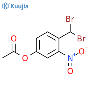 p-Cresol, α,α-dibromo-3-nitro-, acetate (7CI) structure