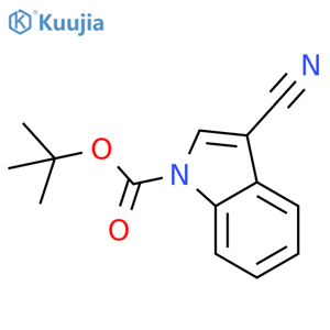 1H-Indole-1-carboxylic acid, 3-cyano-, 1,1-dimethylethyl ester structure