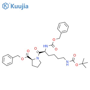 L-Proline, N6-[(1,1-dimethylethoxy)carbonyl]-N2-[(phenylmethoxy)carbonyl]-L-lysyl-, phenylmethyl ester structure