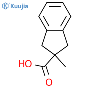 2-methyl-2,3-dihydro-1H-indene-2-carboxylic acid structure