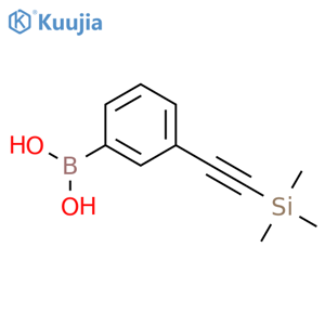 {3-2-(trimethylsilyl)ethynylphenyl}boronic acid structure