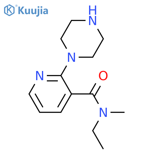 N-Ethyl-N-methyl-2-piperazin-1-yl-nicotinamide structure