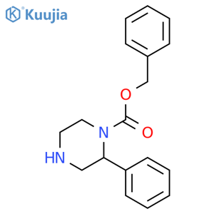 2-Phenylpiperazine-1-carboxylic acid benzyl ester structure