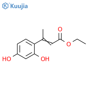 Ethyl 3-(2,4-dihydroxyphenyl)-2-butenoate structure