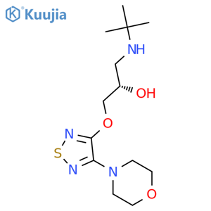 2-Propanol,1-[(1,1-dimethylethyl)amino]-3-[[4-(4-morpholinyl)-1,2,5-thiadiazol-3-yl]oxy]-,hydrate (2:1), (2S)- structure