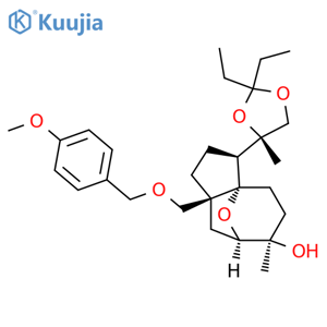 1H-3a,7-Epoxyazulen-6-ol, 3-[(4S)-2,2-diethyl-4-methyl-1,3-dioxolan-4-yl]octahydro-8a-[[(4-methoxyphenyl)methoxy]methyl]-6-methyl-, (3R,3aS,6R,7R,8aS)- structure