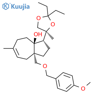 3a(1H)-Azulenol, 3-[(4S)-2,2-diethyl-4-methyl-1,3-dioxolan-4-yl]-2,3,4,5,8,8a-hexahydro-8a-[[(4-methoxyphenyl)methoxy]methyl]-6-methyl-, (3R,3aS,8aS)- structure