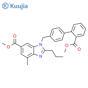 1-[[2'-(Methoxycarbonyl)[1,1'-biphenyl]-4-yl]methyl]-4-methyl-2-propyl-1H-benzimidazole-6-carboxylic Acid Methyl Ester structure