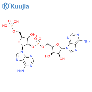 β-L-Adenosine, 5'-O-phosphono-β-L-adenylyl-(2'→5')- structure