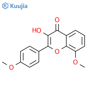 4H-1-Benzopyran-4-one, 3-hydroxy-8-methoxy-2-(4-methoxyphenyl)- structure