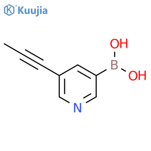 [5-(prop-1-yn-1-yl)pyridin-3-yl]boronic acid structure