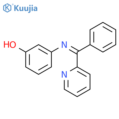 Phenol, 3-[(phenyl-2-pyridinylmethylene)amino]- structure