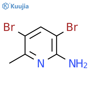 3,5-dibromo-6-methyl-pyridin-2-amine structure