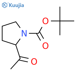 tert-butyl 2-acetylpyrrolidine-1-carboxylate structure