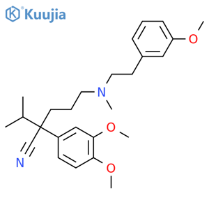 Benzeneacetonitrile,3,4-dimethoxy-a-[3-[[2-(3-methoxyphenyl)ethyl]methylamino]propyl]-a-(1-methylethyl)- structure