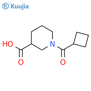 1-(cyclobutylcarbonyl)piperidine-3-carboxylic Acid structure