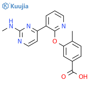 Benzoic acid, 4-methyl-3-[[3-[2-(methylamino)-4-pyrimidinyl]-2-pyridinyl]oxy]- structure