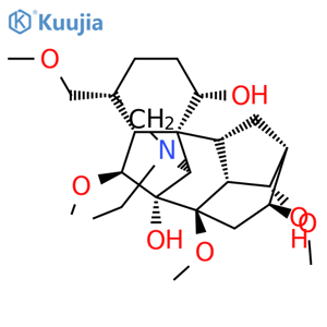 20-ethyl-6,8,16-trimethoxy-4-(methoxymethyl)aconitane-1,7,14-triol structure