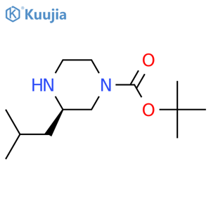 tert-butyl (3S)-3-(2-methylpropyl)piperazine-1-carboxylate structure