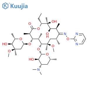 Erythromycin, 6-O-methyl-, 9-(O-2-pyrimidinyloxime), (9E)- structure