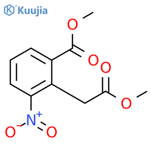 Benzeneacetic acid, 2-(methoxycarbonyl)-6-nitro-, methyl ester structure