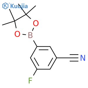 3-Fluoro-5-(4,4,5,5-tetramethyl-1,3,2dioxaborolan-2-yl)-benzonitrile structure