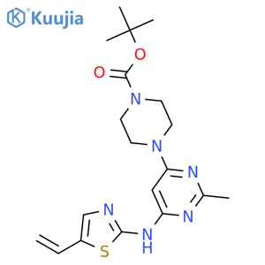 tert-Butyl 4-(2-methyl-6-((5-vinylthiazol-2-yl)amino)pyrimidin-4-yl)piperazine-1-carboxylate structure