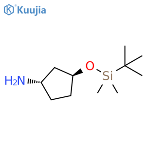 Cyclopentanamine, 3-[[(1,1-dimethylethyl)dimethylsilyl]oxy]-, (1S,3S)- structure