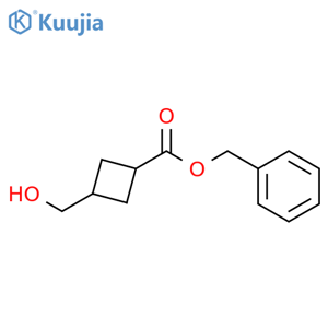 benzyl 3-(hydroxymethyl)cyclobutane-1-carboxylate structure