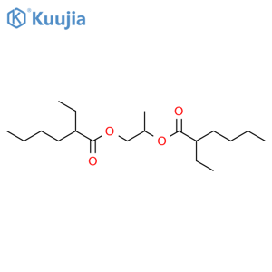 Hexanoic acid,2-ethyl-, 1,1'-(1-methyl-1,2-ethanediyl) ester structure