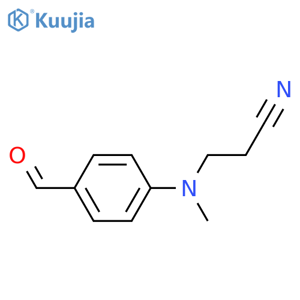 3-[(4-formylphenyl)(methyl)amino]propanenitrile structure