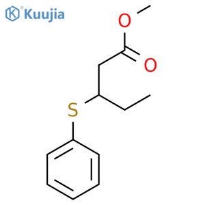 Pentanoic acid, 3-(phenylthio)-, methyl ester structure