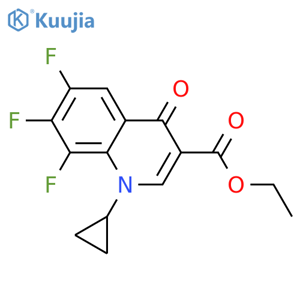 1-Cyclopropyl-6,7,8-trifluoro-1,4-dihydro-4-oxo-3-quinolinecarboxylic Acid Ethyl Ester structure