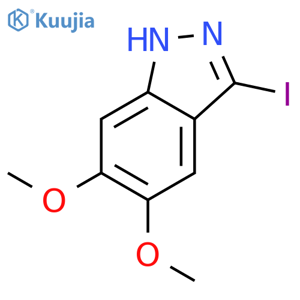 5,6-Dimethoxy-3-iodo-1H-indazole structure