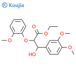 Ethyl 3-(3,4-dimethoxyphenyl)-3-hydroxy-2-(2-methoxyphenoxy)propanoate structure