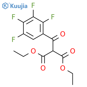 diethyl (2,3,4,5-tetrafluorobenzoyl)malonate structure