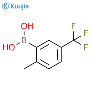 2-Methyl-5-(trifluoromethyl)phenylboronic acid structure