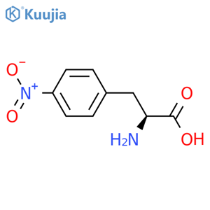 (2S)-2-amino-3-(4-nitrophenyl)propanoic acid structure