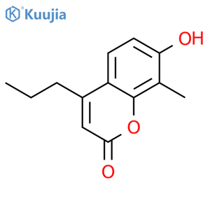 7-Hydroxy-8-methyl-4-propyl-2H-chromen-2-one structure