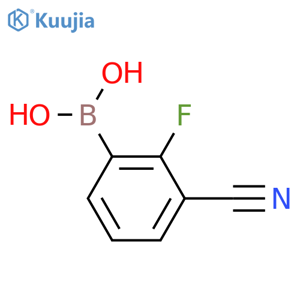 (3-Cyano-2-fluorophenyl)boronic acid structure